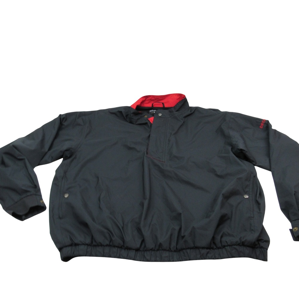 DryJoys by FootJoy Mens Black Red Quarter Zip Golf Pullover Jacket XL
